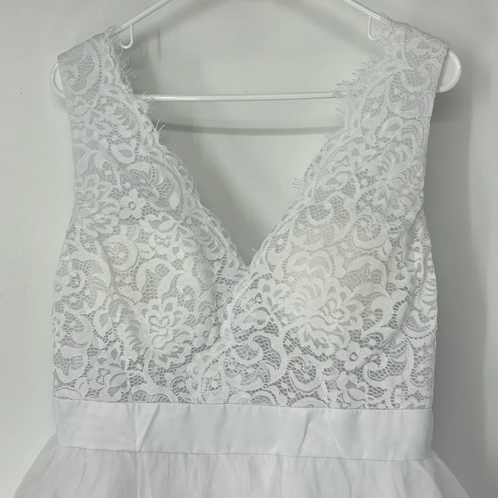 June bridals NWT white tulle dress - Picture 2 of 9